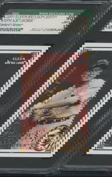 2001 Fleer Red Sox 100th Yawkey's Heroes #12YH Joe Cronin SGC 96 Mint 9