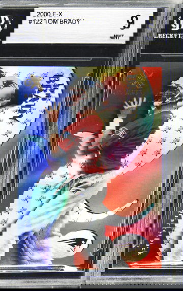 2000 E-X #122 Tom Brady Rookie RC 1140/1500 BGS 9 w/ 9.5 and 10