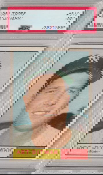 1961 Topps #510 Art Ditmar PSA 7 (Near Mint)