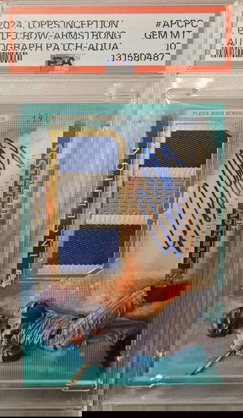 2024 Topps Inception Pete Crow-Armstrong  Patch Auto Aqua PSA 10