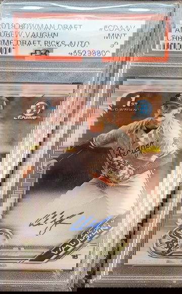 2019 Bowman Chrome Draft Picks Auto Andrew Vaughn PSA 9 Autograph CDAAV