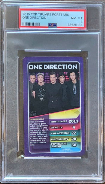 2015 ONE DIRECTION Top Trumps Popstars PSA 8 Pop 1 *None Higher*