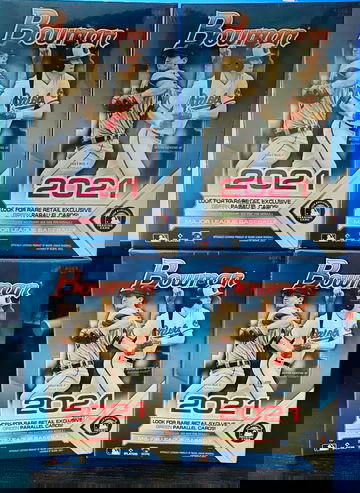 4X BOX LOT 2021 BOWMAN BASEBALL VALUE RETAIL BLASTER FACTORY SEALED