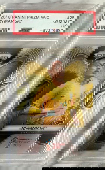 2018 Panini Prizm Soccer World Cup #25 Neymar Jr. Brazil PSA 10