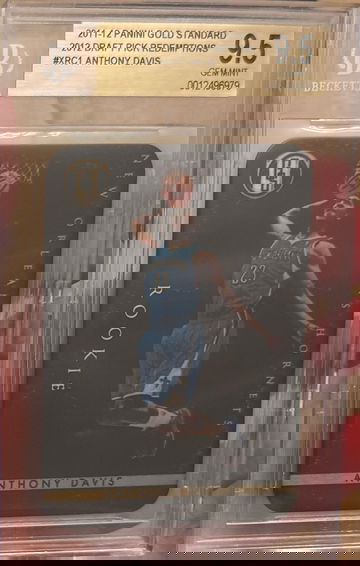 2011 Panini Gold Standard Anthony Davis 2012 Draft Pick Rookie Redemption XRC BGS 9.5