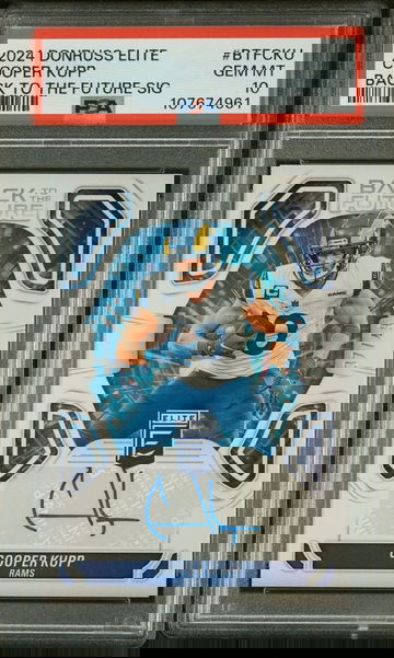 2024 Panini Donruss Elite Back To the Future Signatures Cooper Kupp #BTFCKU /149 PSA 10