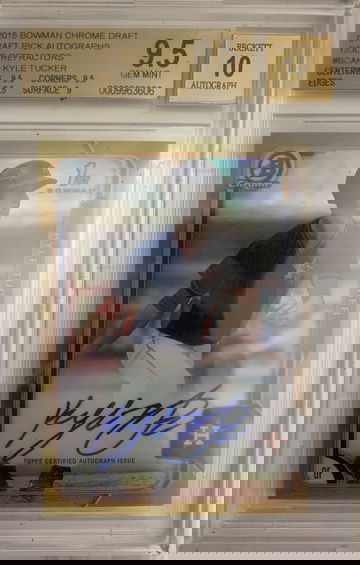 Kyle Tucker 2015 Bowman Chrome Gold RC /50 BGS 9.5