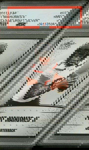 2017 Leaf Draft SP Release Silver Pat Mahomes II #07 PSA 9