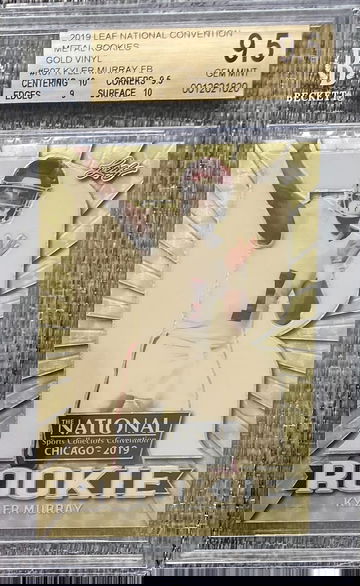 2019 Leaf National Convention Kyler Murray Metal Rookies RC Gold Vinyl 1/1!