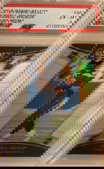 2018 Panini Select 46 Russell Wilson Silver Prizm EX-MT 6