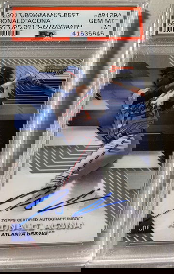 2017 Bowmans Best Ronald Acuna Auto PSA 10