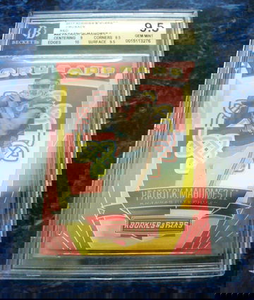 2017 Patrick Mahomes Rookies & Stars Crusade No. 46 RED FOIL #12/99 BGS 9.5 SP