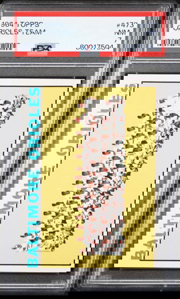 1964 Topps Orioles Team #473 PSA 7 NEW LABEL VINTAGE BASEBALL