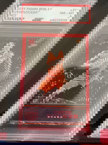 2015 panini replay Devin Booker Red 37/49 psa 8