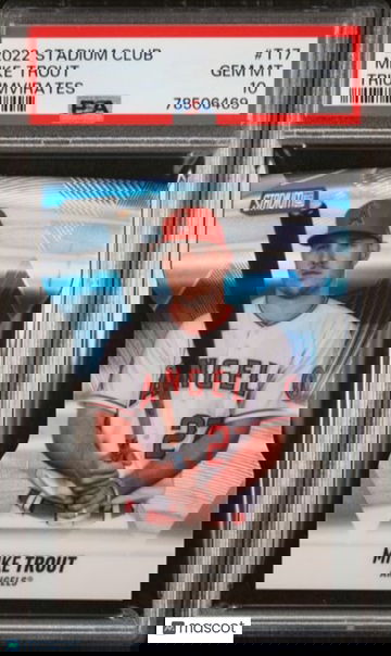 2022 Topps Stadium Club Triumvirates Mike Trout #T17 PSA 10 GEM MINT