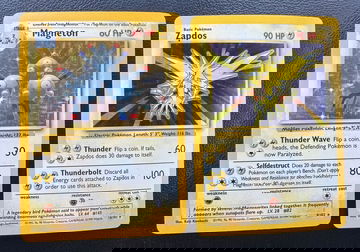 1999 Pokemon Base Set Unlimited Holo Zapdos & Magneton NM