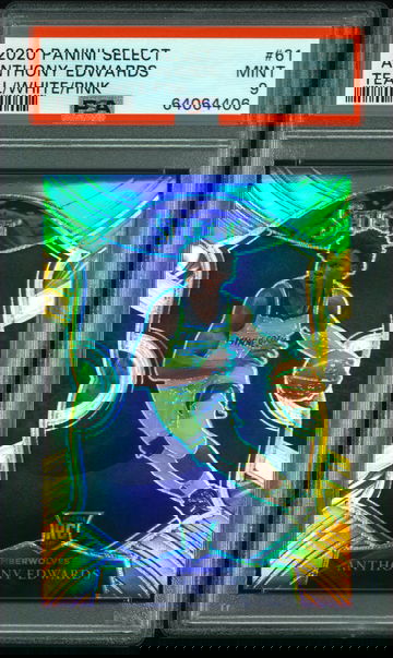 2020 Panini Select Anthony Edwards Concourse RC #/49 (Teal/White/Pink)