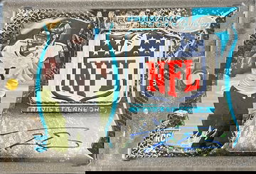 2021 Travis Etienne 1 of 1 Certified Freshman Fabrics NFL Shield Auto