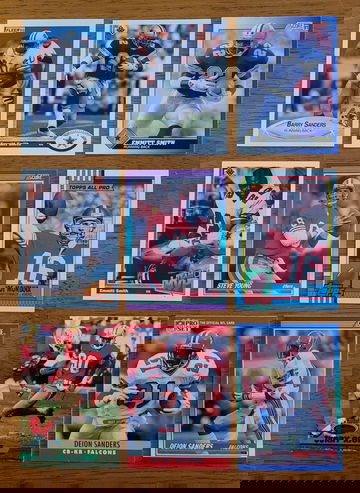 1990s Football Lot of 36 Different - HOFers, Stars & Rookies