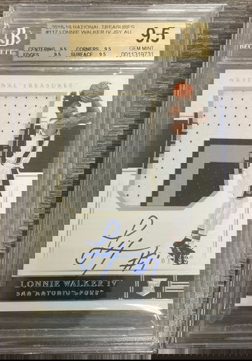 Lonnie Walker IV National Treasures /99 BGS 9.5