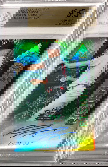 Gavin Lux 2019 Leaf Valiant Green Prismatic/99 BGS9.5/10 Gem Mint