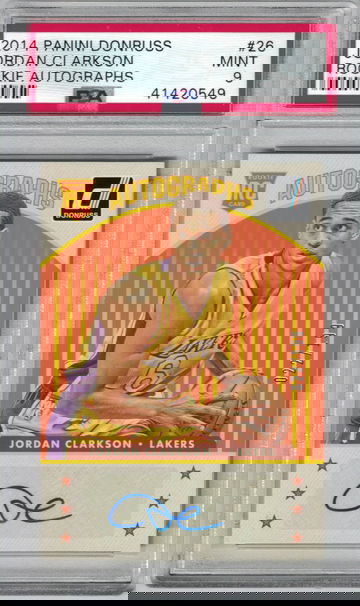 2014 Donruss Jordan Clarkson Rookie Autographs #22/199 PSA 9 Mint