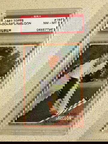 1962 Topps #185 Roland Sheldon PSA 8 NM-MT YANKEES 