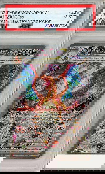 2023 POKEMON OBF EN-OBSIDIAN FLAMES CHARIZARD EX #223 SIR PSA 9 MINT