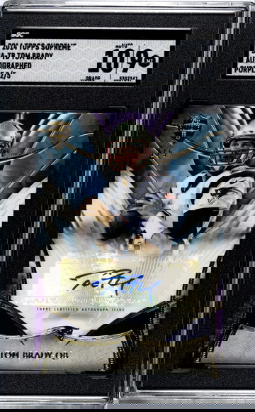 2014 TOPPS SUPREME TOM BRADY PURPLE 2/5 SGC 9