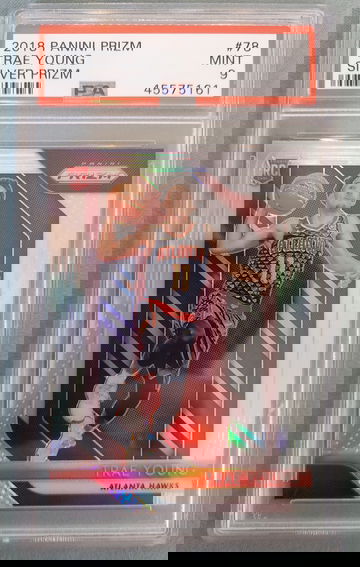 2018 PANINI PRIZM TRAE YOUNG SILVER PRIZM PSA 9 MINT