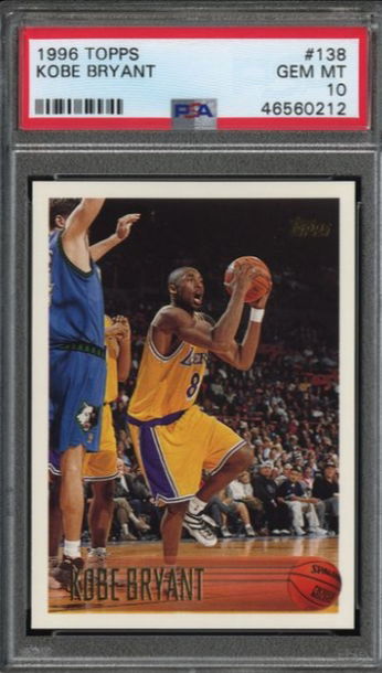 1996 Topps Kobe Bryant #138 Rookie PSA 10 GEM MINT RC