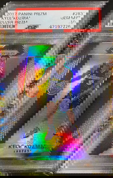 #283 2017 Kyle kuzma silver prizm 10 gem mt 