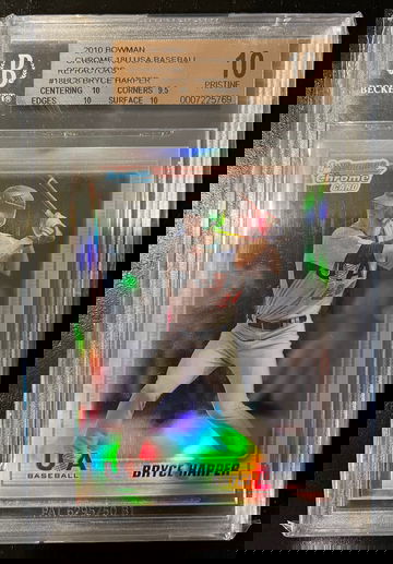 Bryce Harper 2010 Bowman Chrome Refractor BGS 10 RC POP 7