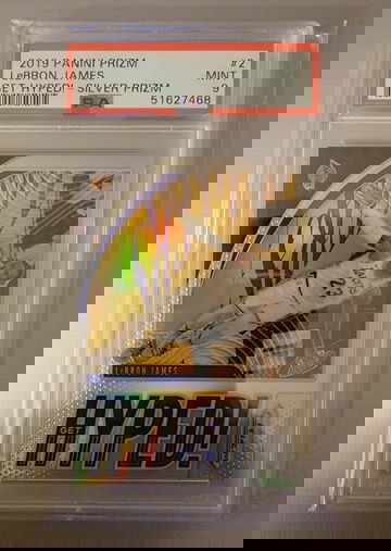 2019 Prizm Silver Hyped Lebron James PSA 9