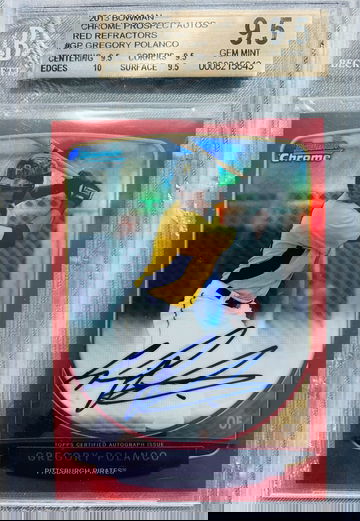 Gregory Polanco 2013 Bowman Chrome RED RC Auto /5