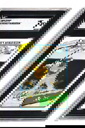 1980 Topps #482 Rickey Henderson RC/Rookie A's Athletics HOF SGC 7 NM Near Mint 