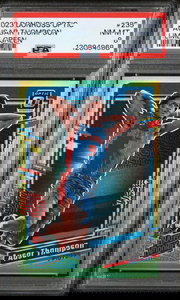 2023 Panini Donruss Optic Lime Green Ausar Thompson #235 /149 PSA 8