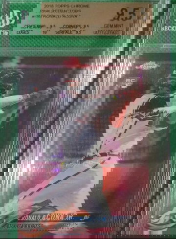 2018 Topps Chrome Pink BGS 9.5 QUAD 9.5 W/ SUB 10...EASY REGRADE TO PSA 10