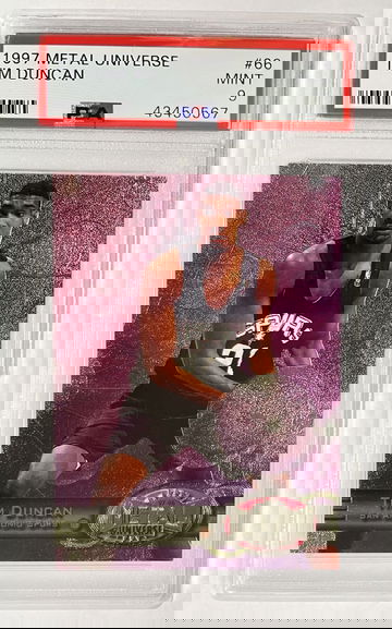 Tim Duncan RC 1997 Metal Universe PSA 9