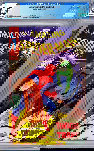 AMAZING SPIDER-MAN #54 CGC 6.5 STAN LEE JOHN ROMITA DR OCTOPUS AUNT MAY APP 1967