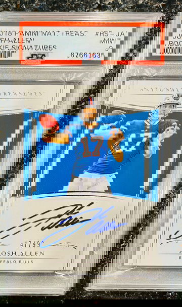2018 National Treasures Josh Allen Rookie RC On-Card AUTO #RS-JA /99 PSA 9 MINT 🔥