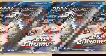 x2 LOT 2024 Topps Chrome Update MLB Baseball Factory Sealed Mega Box Debut Patch