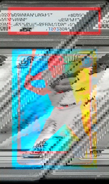 Masyn Winn - 2020 Bowman Chrome Draft Sky Blue Refractor - BD59 - PSA 10