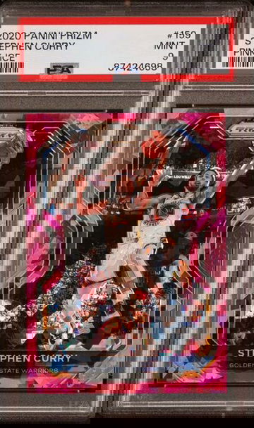 2020 Panini Prizm Stephen Curry Pink Ice PSA 9 Mint Warriors #159