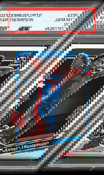 2023 Panini Donruss Optic Ausar Thompson Silver Holo Rookie RC #235 PSA 10 Pistons