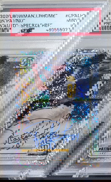 Luis Patiño 2020 Bowman Chrome Speckle Auto #/299 PSA 9