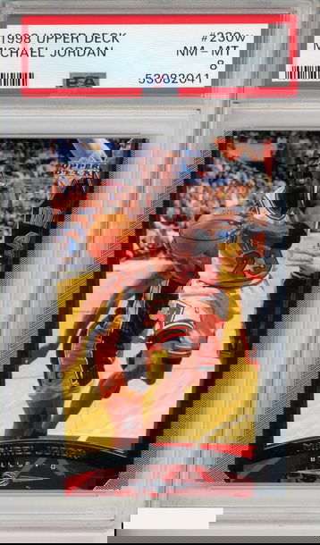 1998 UPPER DECK JORDAN (A-W) MICHAEL JORDAN #230W CHICAGO BULLS HOF PSA 8 NM-MT