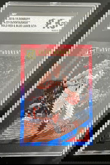 2018 Donruss Devin Booker Red Blue laser Holo 3/15 SGC 9.5