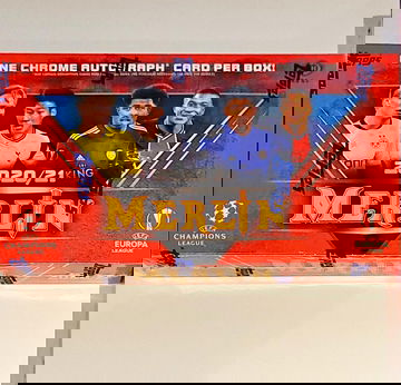2020 Topps Merlin Soccer Hobby Box Sealed (slight rip on top of box by Mbappe's neck, back pic has close up) 