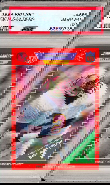 1989 Pro Set NFL Football HOF Rookie Card PSA 10 Deion Sanders 486